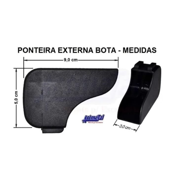 Kit Com 4 Ponteira 50 x 30 Externa Plástica Bota Mesa Longarina