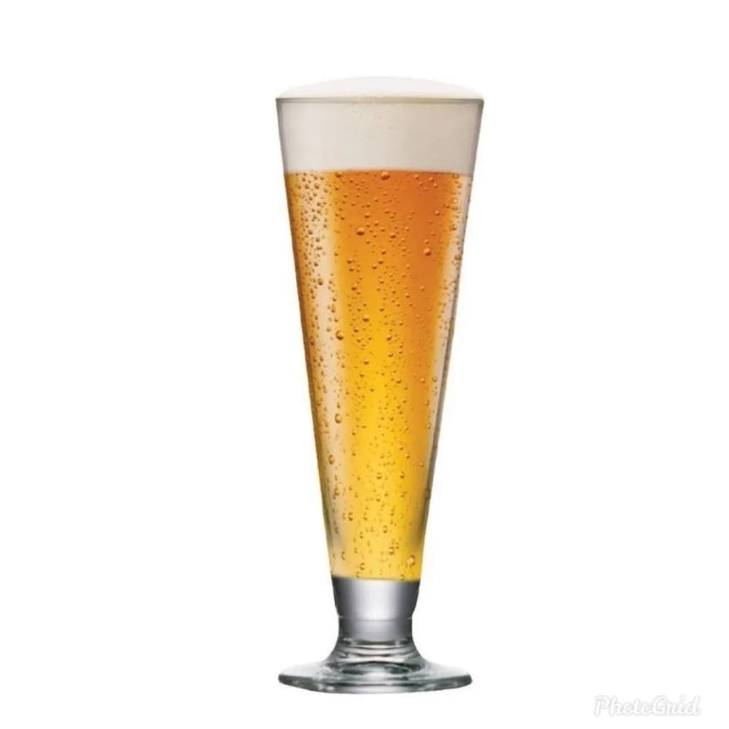 Jogo 06 Copo Chopp Tulipa 300ml "Tipo Pinguim" Cristal