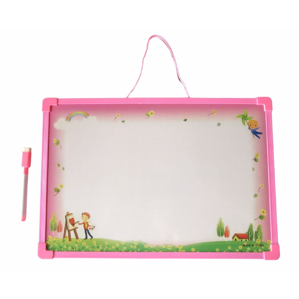 QUADRO 33cmX25cm BRANCO MÁGICO INFANTIL-BRINQUEDO EDUCATIVO BARATO-LOUSA MÁGICA ESCREVE