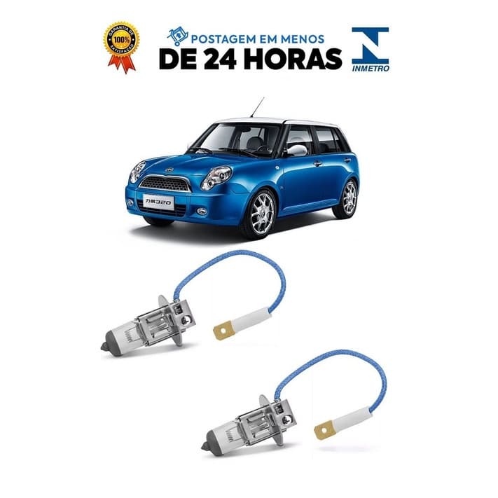 Par Lampada Farol de Milha Lifan 320 2009 2010 2011 2012 2013 H3