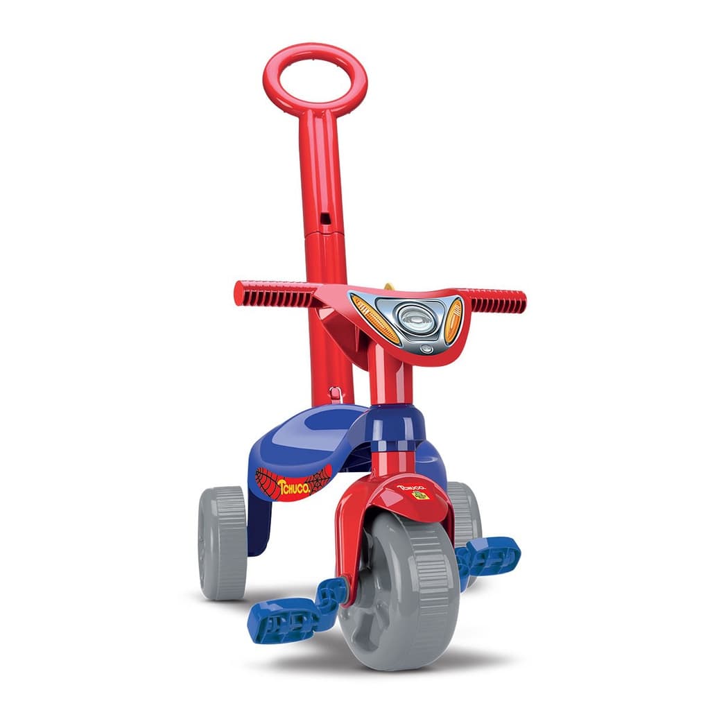 Triciclo Infantil Velotrol Herois Super Teia Com Haste - Samba Toys