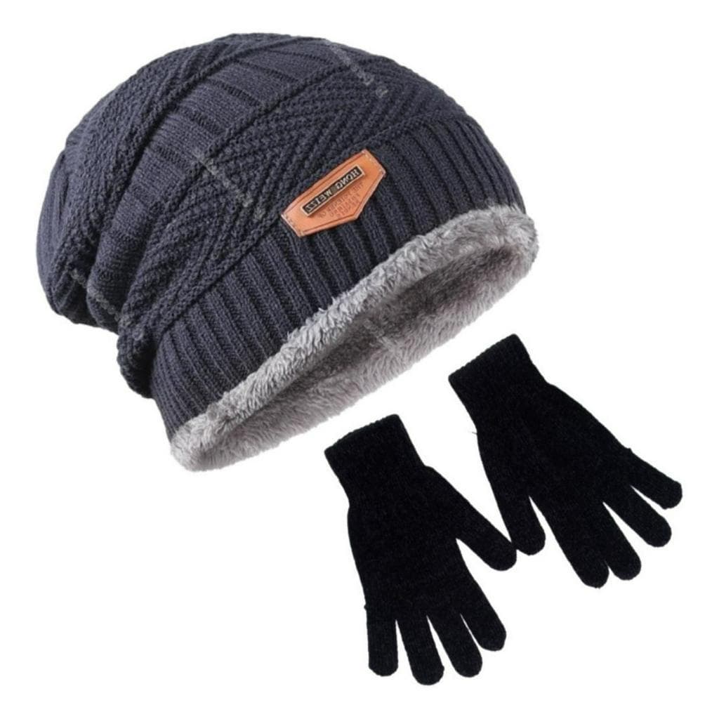 Kit Touca Gorro De Lã Forrada Flanelada  SOFTY unissex + Luva De Lã Algodão Envio Imediato