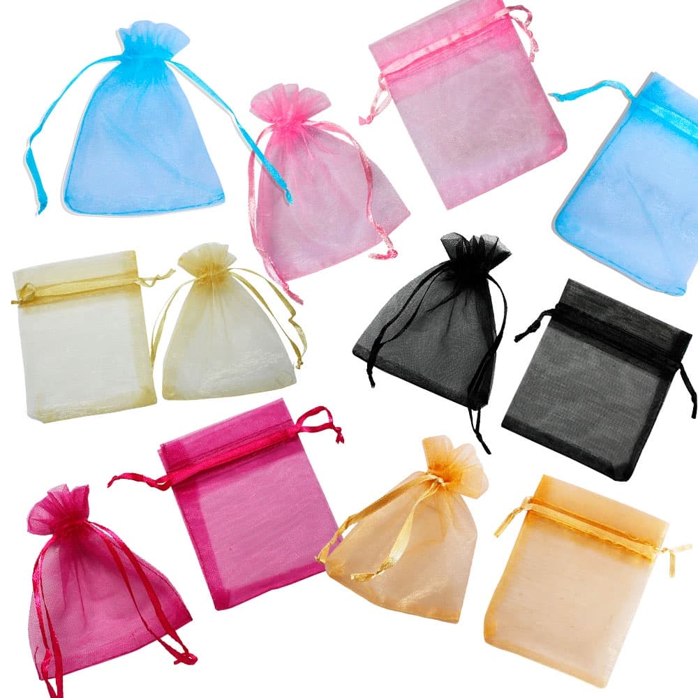Saquinho de Organza, 15x18 cm, pacote com 10 unidades