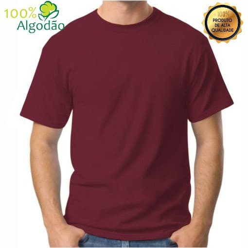 Camiseta Unissex Basica 100% Algodão Alta Qualidade Oferta