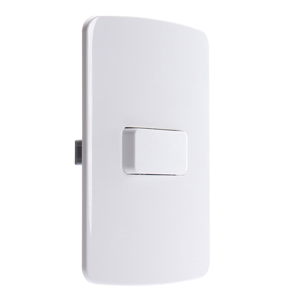 Conjunto 1 Interruptor Simples 4x2 Branco B3 Margirius