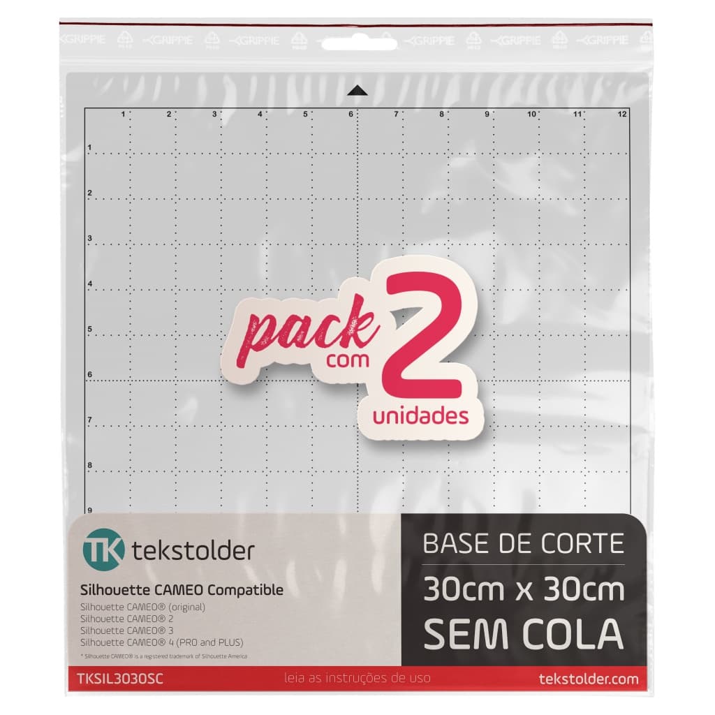 Base De Corte Para Silhouette Cameo 30x30 Sem Cola - Pack Com 2 Bases