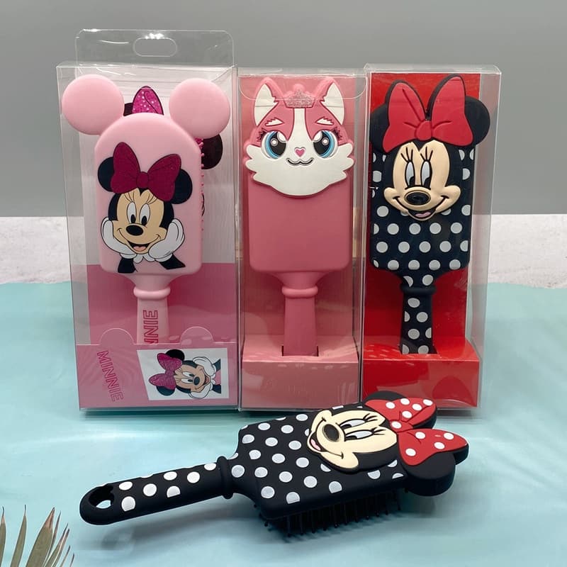 Pente Anti-Estático Feminino Com Almofada De Ar/Mickey Minnie Desenho Infantil