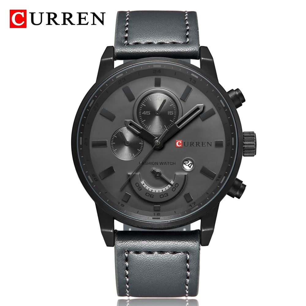 Curren CURREN Marca de Luxo Masculino Moda Relógio Esportivo Masculino À Prova D 'Água Casual Relógio de Pulso de Quartz