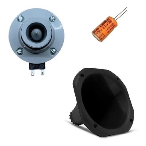 Kit 1 Driver Musicall Dti180 Pro 180w Titanium +  1 Corneta 1 Capacitor DT 150 Ti 8 Ohms Lançamento