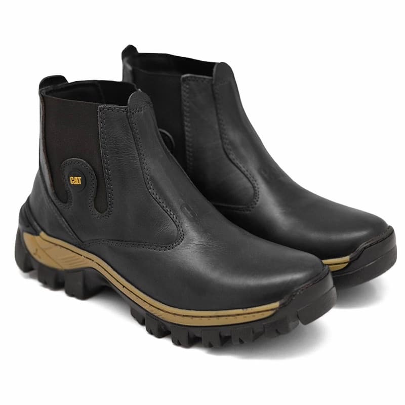 Botina Botinha Masculina De Couro Legitimo Impermeável Antiderrapante Promoção Barato