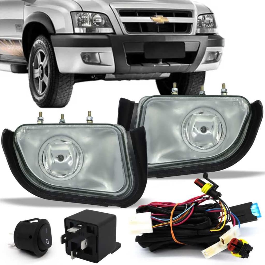 Par Farol Milha S10 Blazer Kit Completo 2001 Até 2011