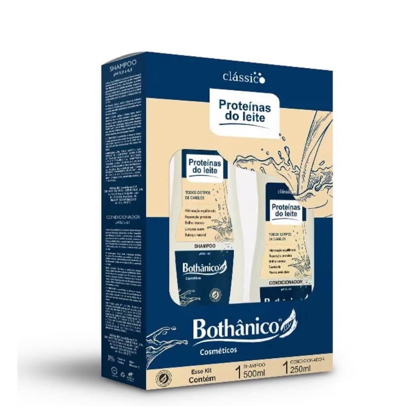 Kit Shampoo 500ml + Condicionador 250ml Proteinas Do Leite - Bothânico Hair