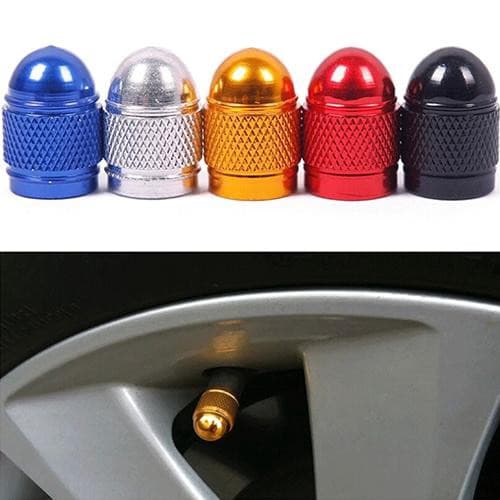 4 PCS Bala De Alumínio Tampa Da Porta De Ar Do Aro Pneu De Carro À Prova De Poeira E D'água Válvula