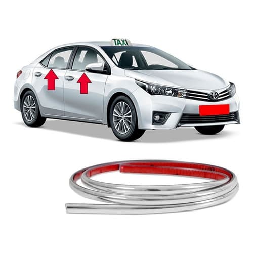 Kit Friso Cromado Pestana Base Janela Toyota Corolla 15 2019