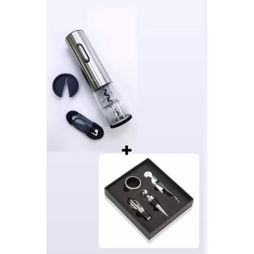 Abridor de vinho elétrico e manual inox