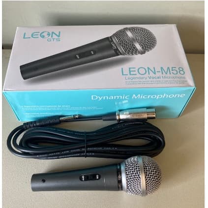 Microfone Com Fio Dinâmico Profissional M-58 - Microfone com fio Leon