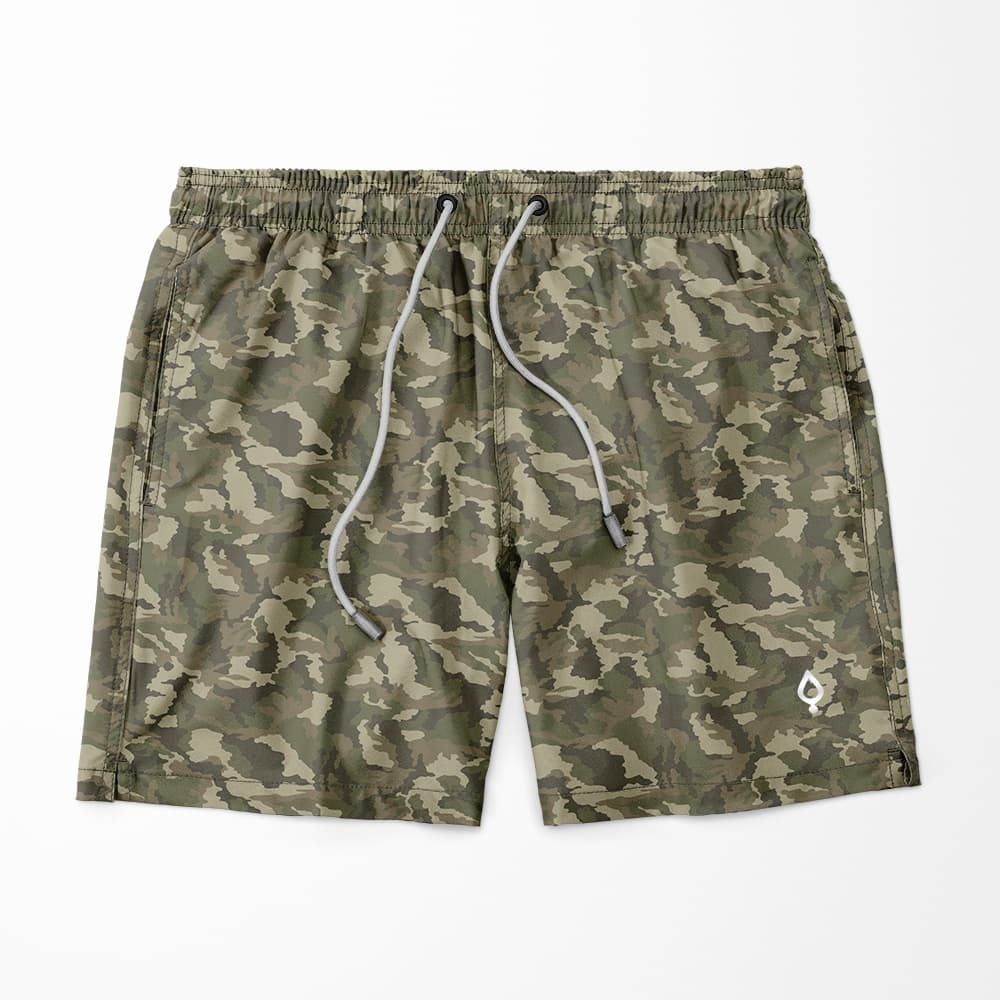 Short Bermuda Camuflado Estampada Masculino Tactel elastano Básico Academia Treino Praia