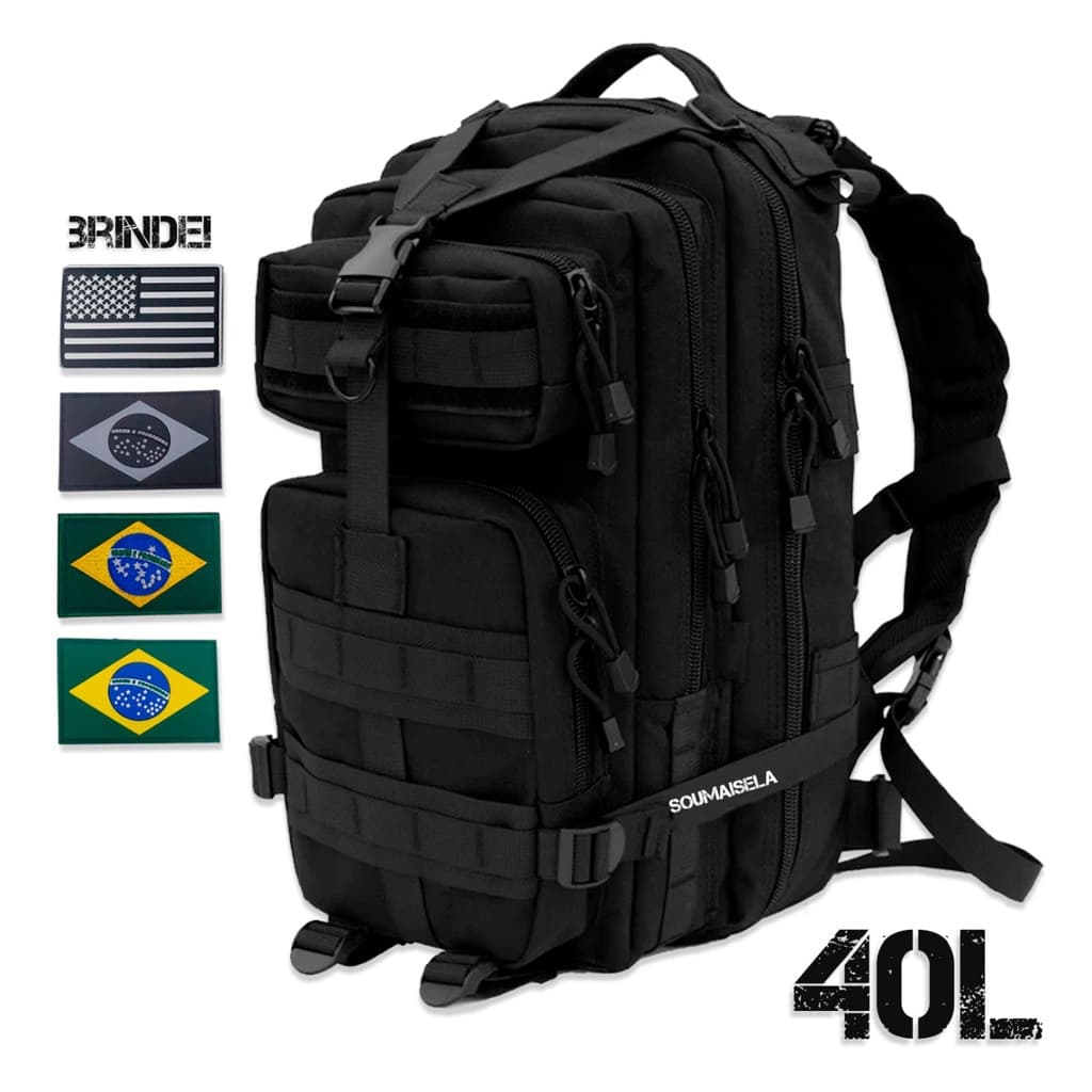 Mochila Militar Tática 40 Litros Reforcado Impermeável Com 1PATCH