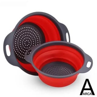 Escorredor de macarrão e alimentos Retrátil de Silicone Redondo 2262