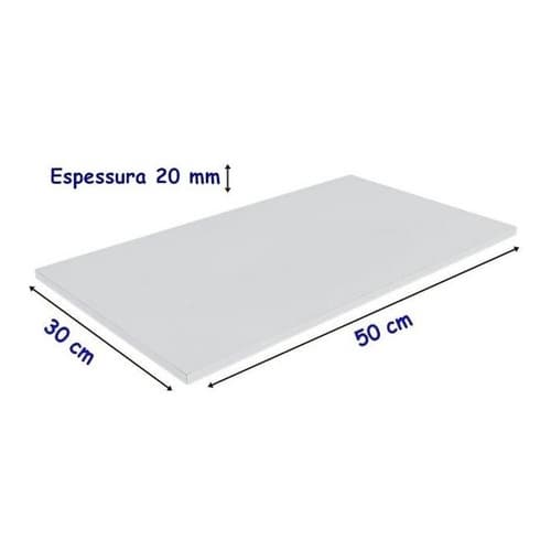 Tabua De Corte 50 X 30 Cm, Laticínios Em Polietileno 20 Mm