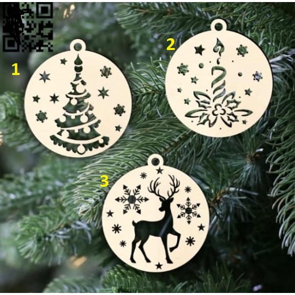 kit c/ 12 enfeites Natalinos, arvore de Natal 10cm