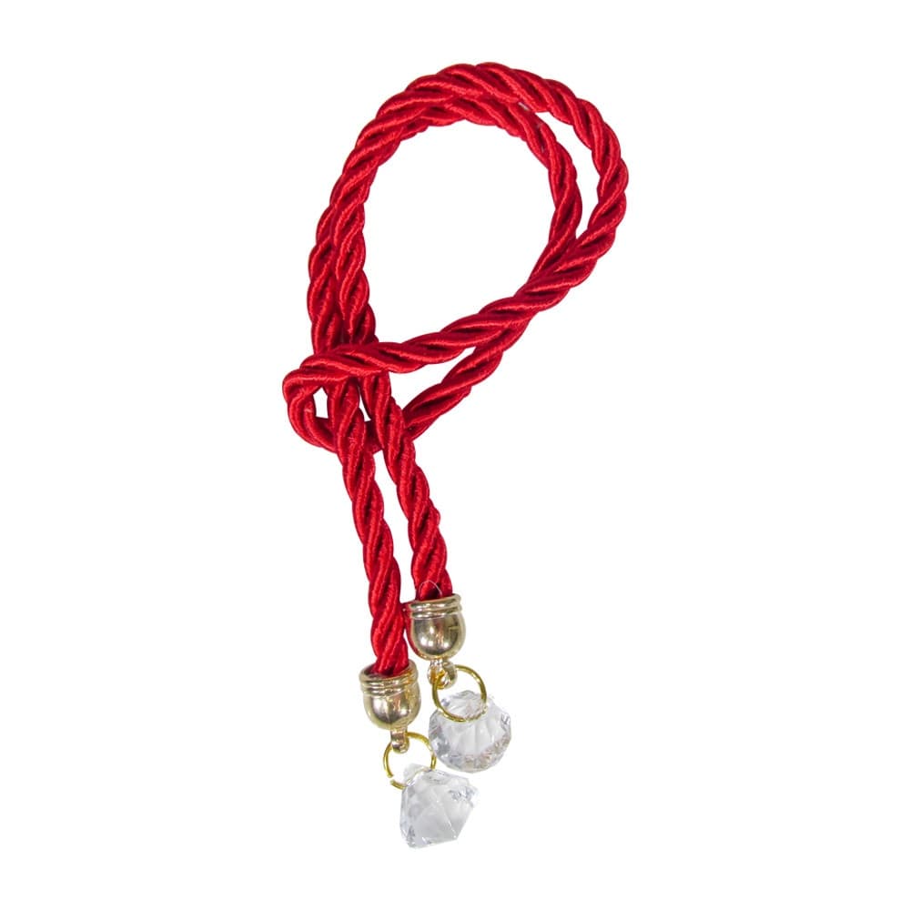 3 ou 6 Cordões Vermelho com Pingente Cristal Ouro