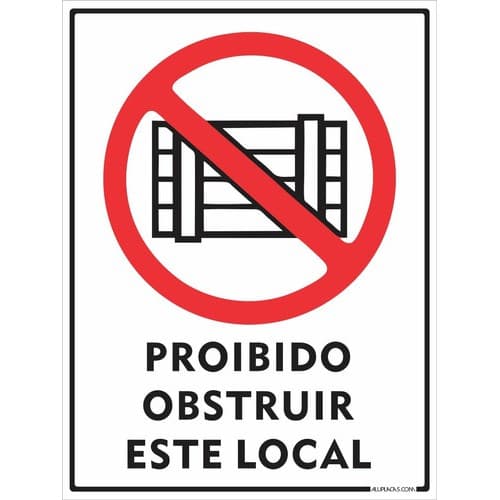 Placa Proibido Produzir Chama 20x30cm Alumínio