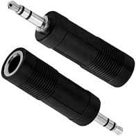 Plug Adaptador P10 Femea P/ P2 Macho Stereo Auxiliar Som