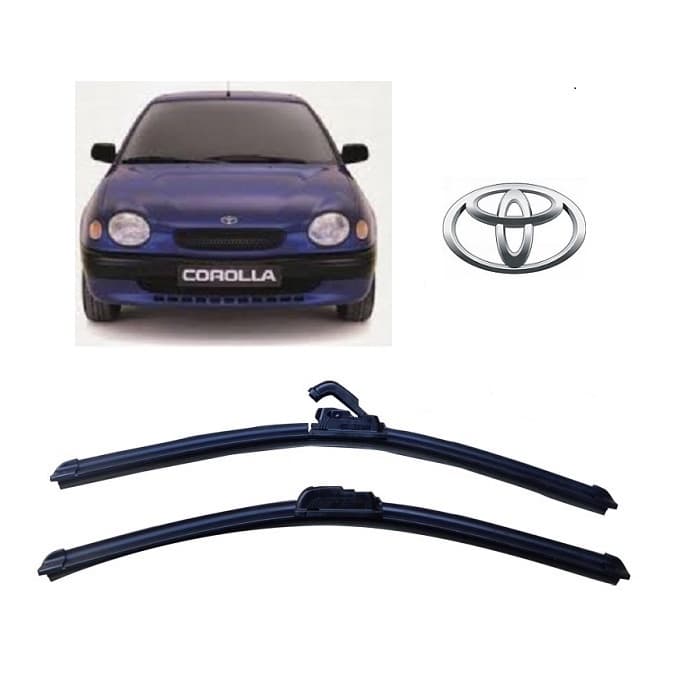 Par de Palhetas para Limpador de Parabrisa Dianteiro Toyota Corolla ano 1991 ate 2002