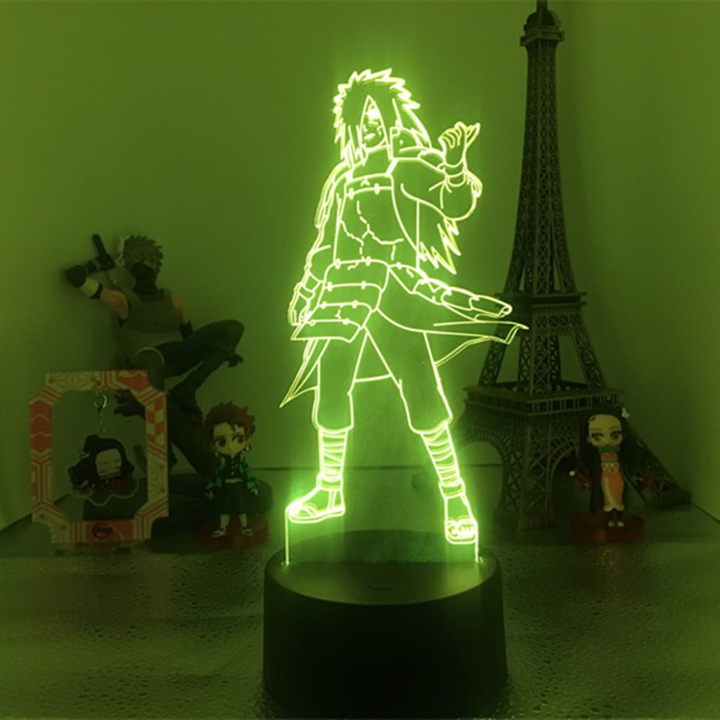 Anime Naruto Uchiha Madara Luminaria LED de Mesa Decoração Presente De Aniversário Crianças Quarto Lâmpada