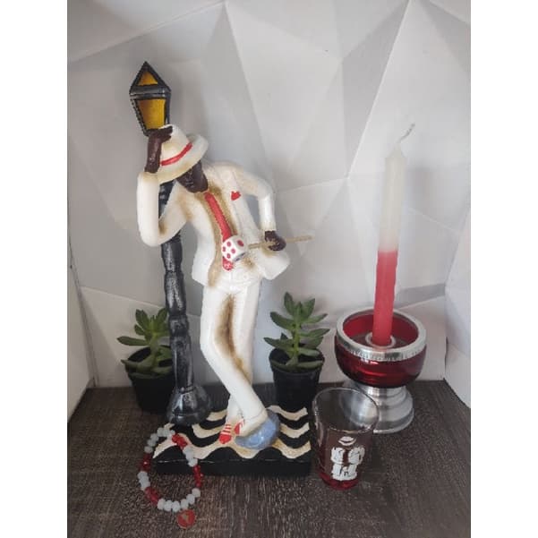 Zé Pilintra Mestre 30cm Imagem Gesso Umbanda Candomblé