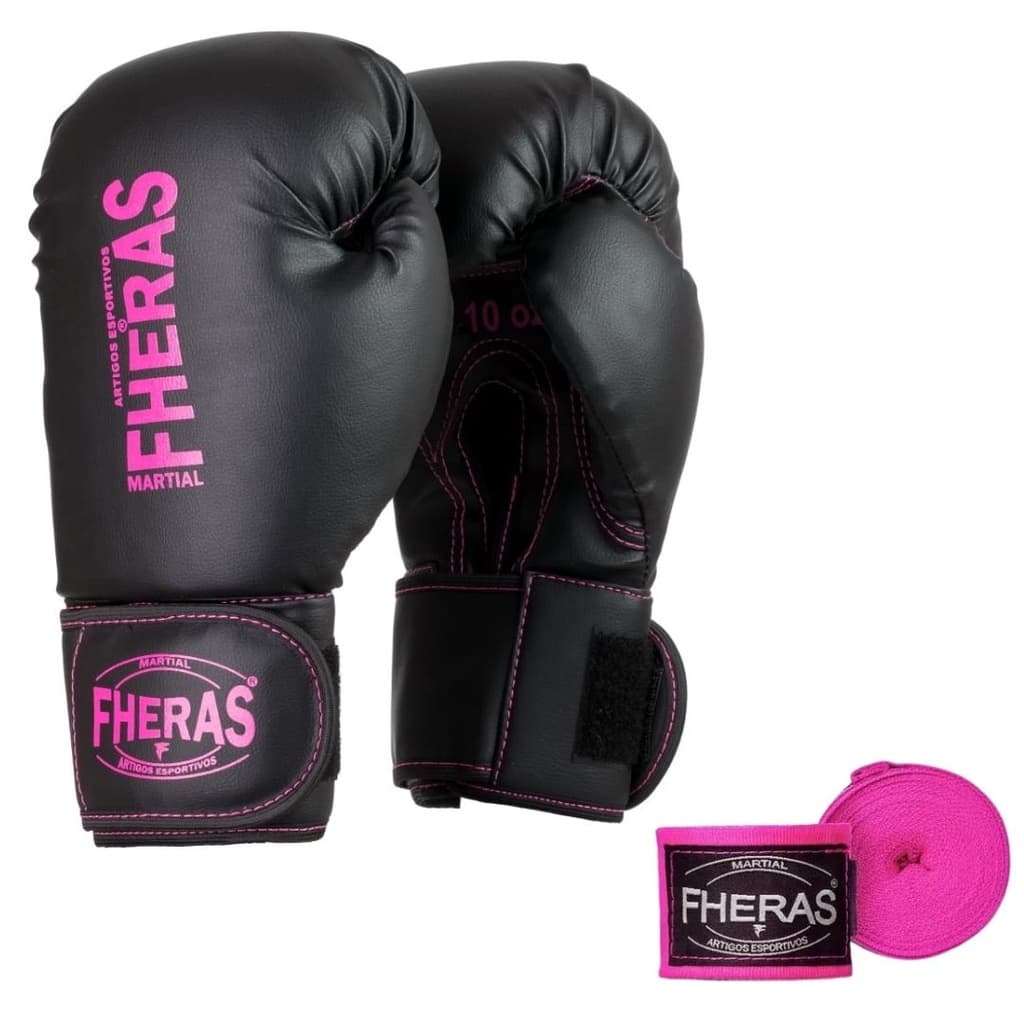 Luva Boxe e Muay Thai Profissional Estampada com Bandagem