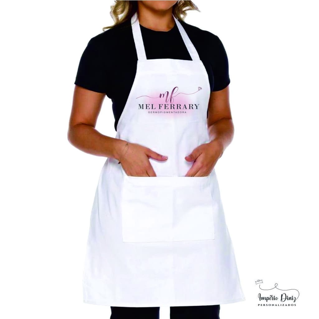 Avental Jaleco  Personalizado com sua logo Oxford Branco Unissex com bolso. Feminino Jaleco  Uso em Restaurante