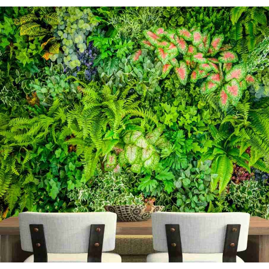 Adesivo Parede Viva Jardim Vertical Samambaia Plantas Gg769