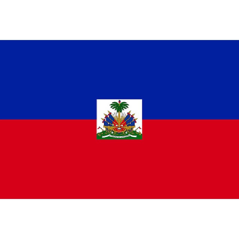 Bandeira Premium Haiti Oficial 90 x 150 cm C/ Anilhas p/ Mastro Costurada Cores Vibrantes