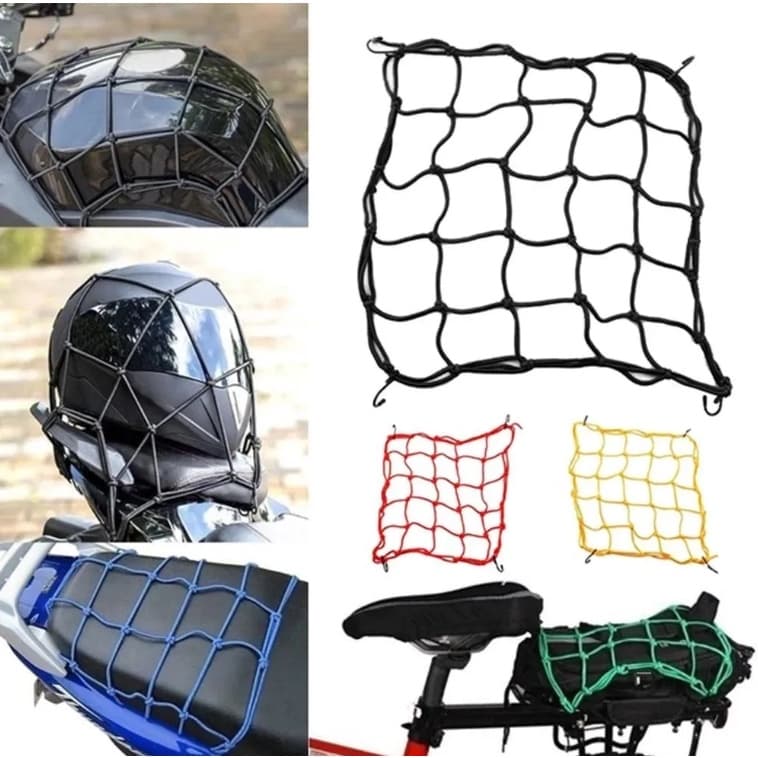 Rede Para Moto Redinha Aranha Elástica Capacete Bagageiro