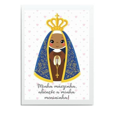 Placa Quadro Decorativo Infantil Bebe Nossa Senhora Aparecida 20x30