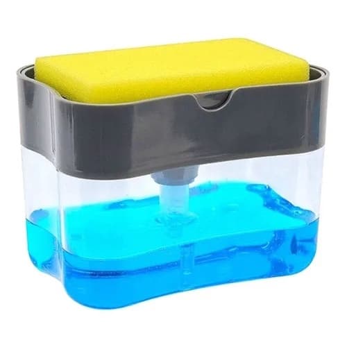 Dispenser Sabão 2x1 Detergente Suporte Porta Bucha Esponja