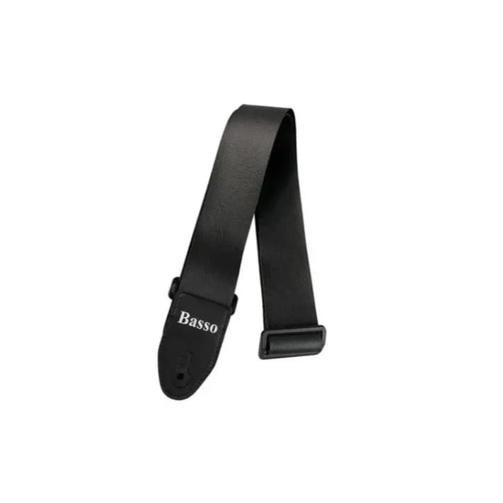 Correia Alça Basso Violão Guitarra Basso Courino Preto