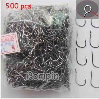 Atacado 500pcs Anzóis De Pesca Com Furo Aço Carbono De Alta Qualidade #2-#15 Tamanho 14 Escolha A Mosca Pesca Marítima