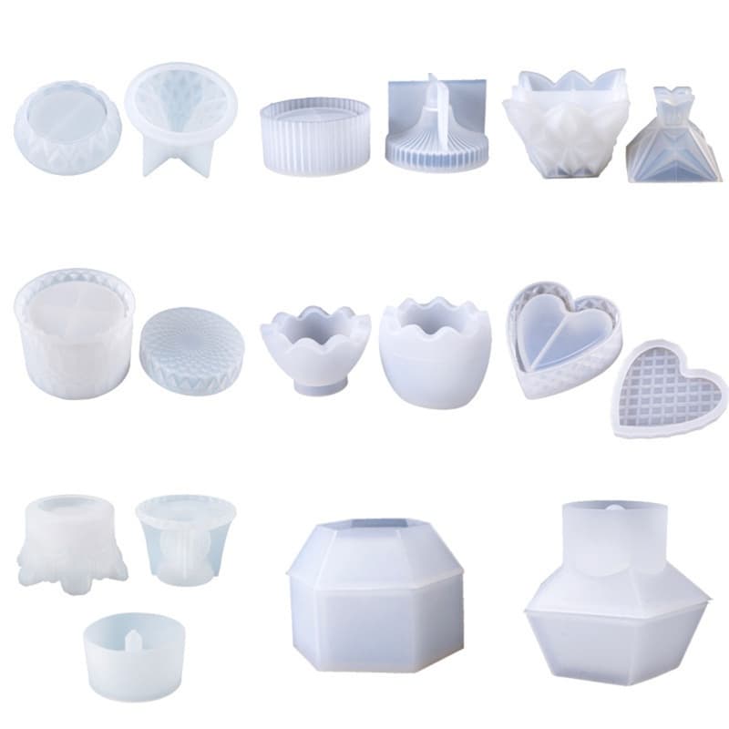 YU Silicone Corte Seção Molde DIY Cristal Epóxi Caixa De Armazenamento Jóias Para C