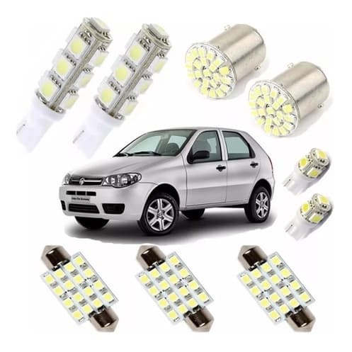 Kit Lampadas Led Palio Pingo Teto Placa Meia Luz Ré