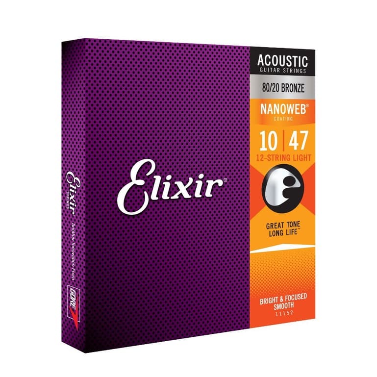 Encordoamento para Violão 12 Cordas Elixir Nanoweb Light 11152