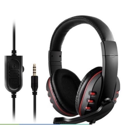 Fone De Ouvido Gamer Microfone Headset Para Celular PS4 Xbox Notebook COR vermelho