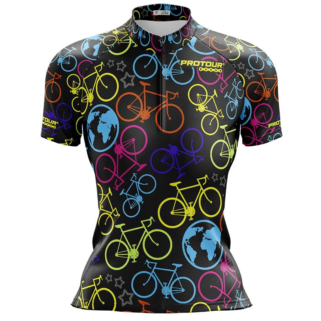 Camisa Ciclismo Feminina Dry Fit com Proteção UV Bike MTB Speed Worl Tour