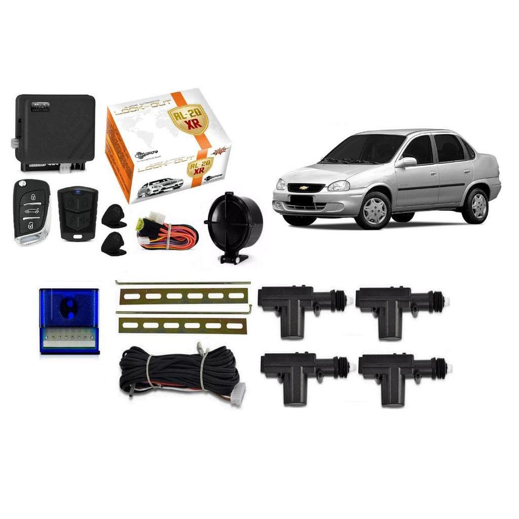 Kit Alarme Canivete + Trava Eletrica Corsa classic 4 Portas