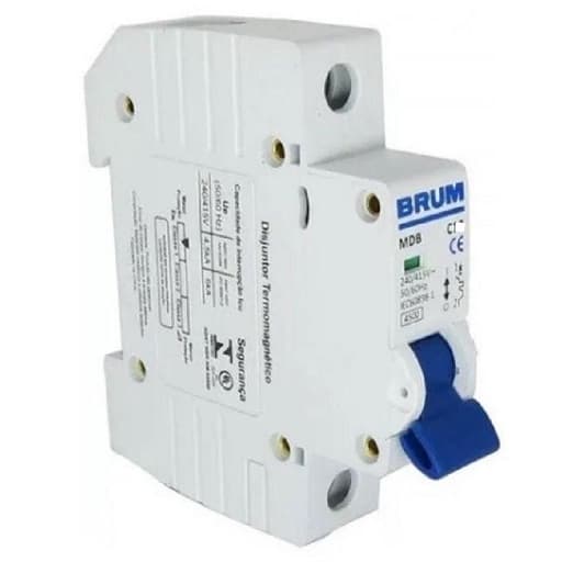 Disjuntor Unipolar Din C 25A BRUM Cod.59