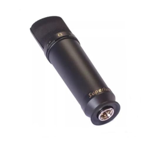 Microfone Condensador Com Fio Preto Superlux Cm-h2d Csr