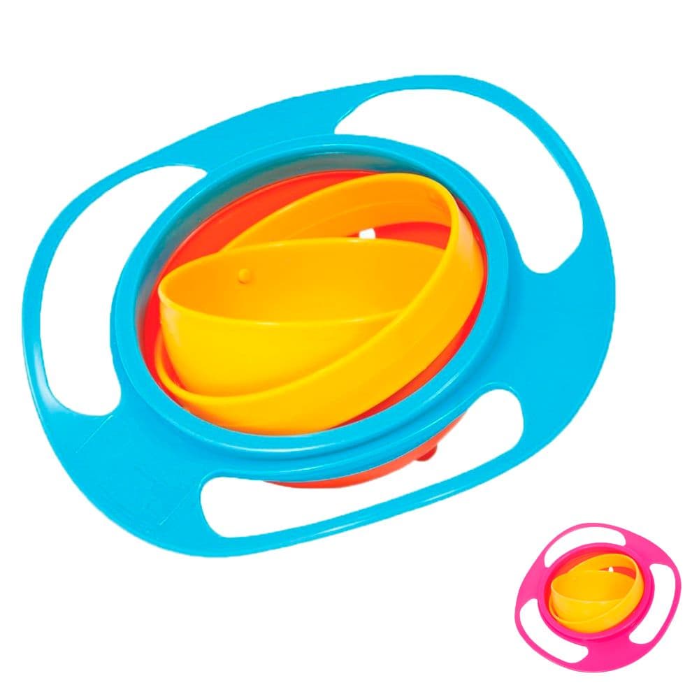 Prato Introdução Alimentar Para Lanche Magico Infantil Tigela Giro Bowl Giratório Bebê