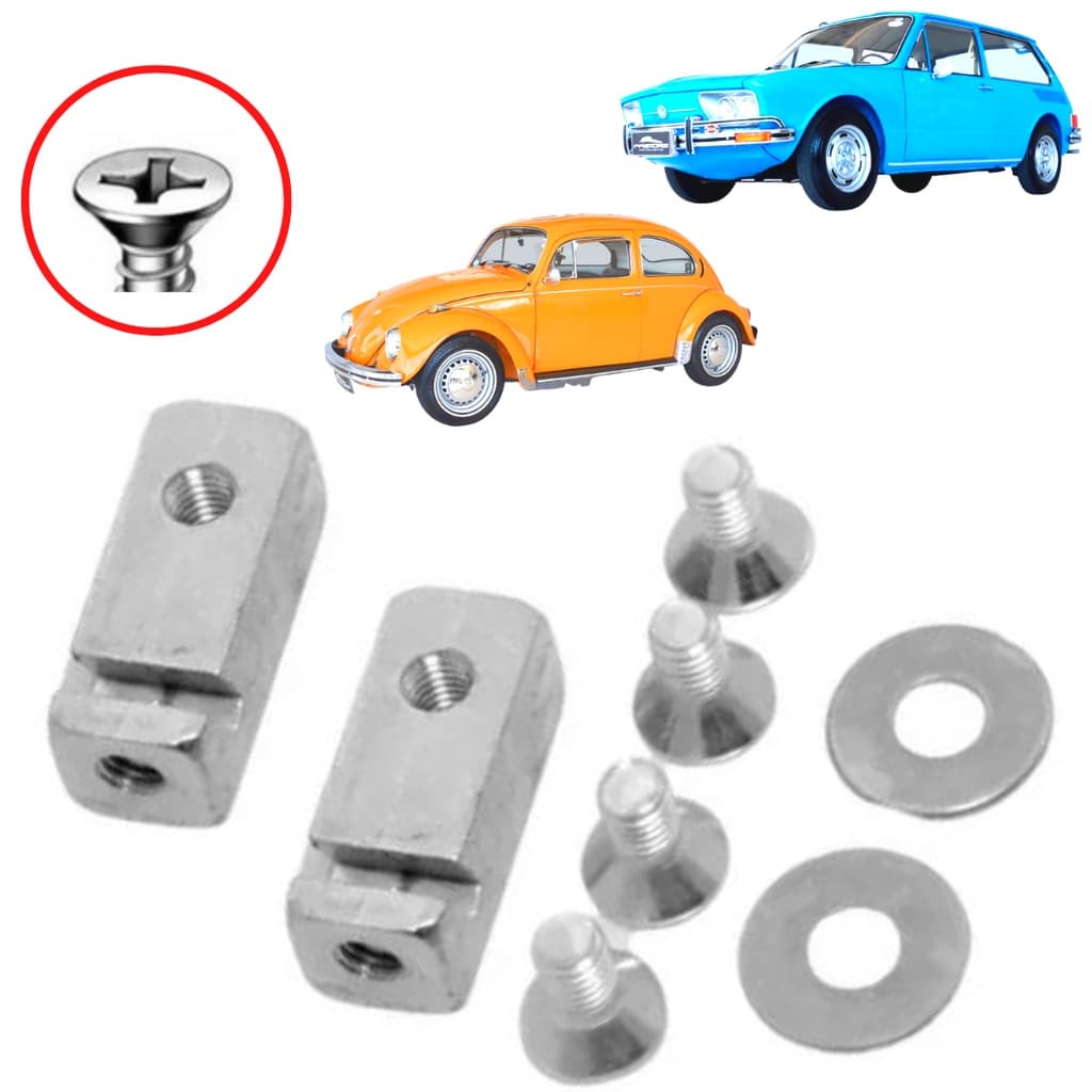 Par Tijolinho Placa Dianteira Fusca Brasilia Kombi Passat